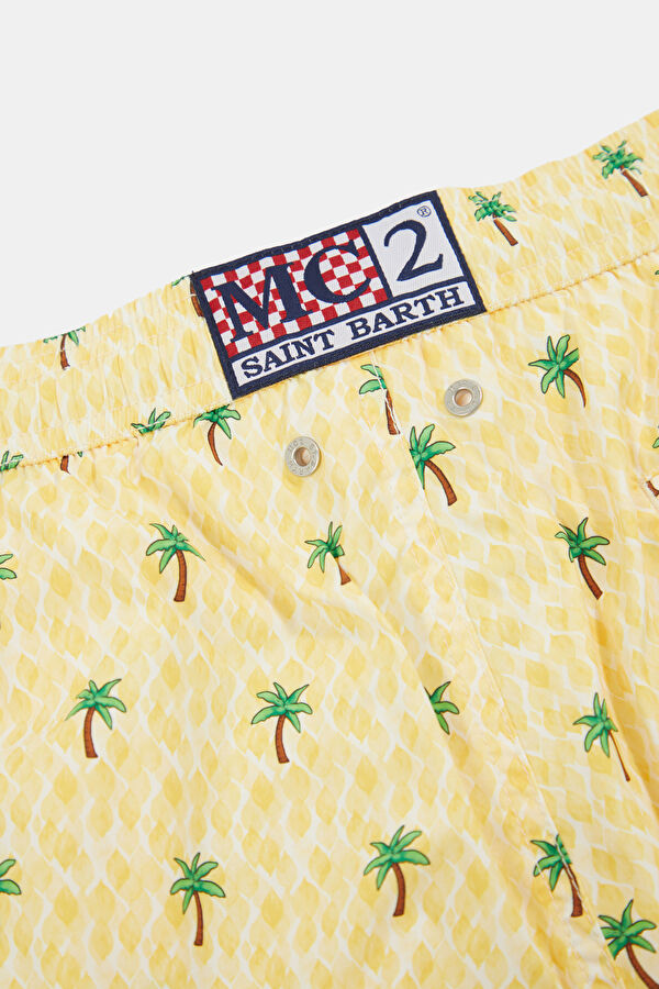 Lighting Micro Stretch Palm Print Men's Swim Shorts 5