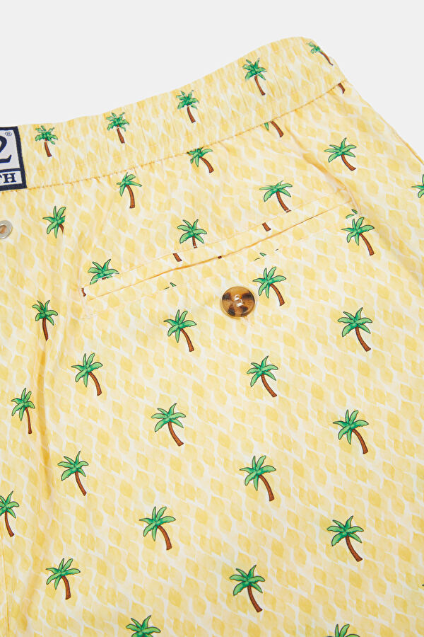 Lighting Micro Stretch Palm Print Men's Swim Shorts 6