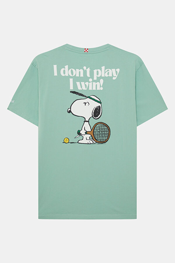 Portland Snoopy Win Erkek Açık Yeşil T-Shirt