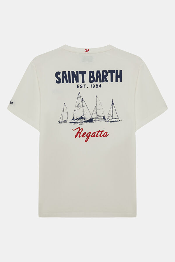 Portland Sail Boat Erkek Krem T-Shirt 4