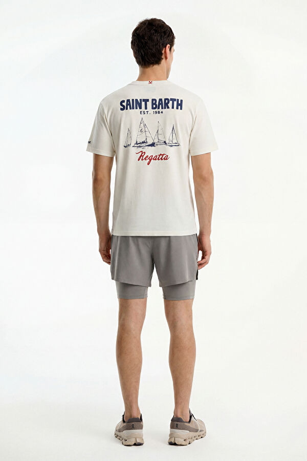 Portland Sail Boat Erkek Krem T-Shirt 2