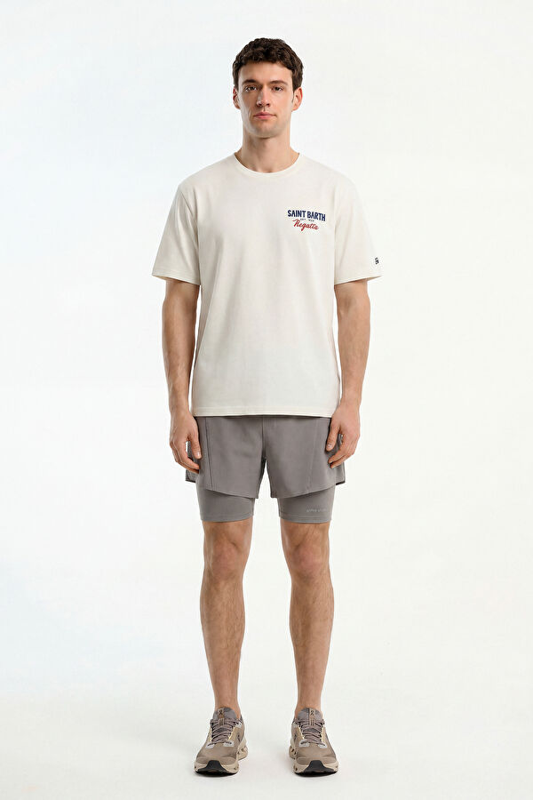 Portland Sail Boat Erkek Krem T-Shirt 3