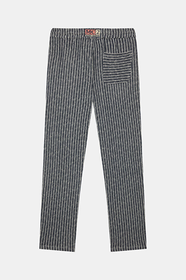 Calais Crochet Striped Men's Blue Trousers 2