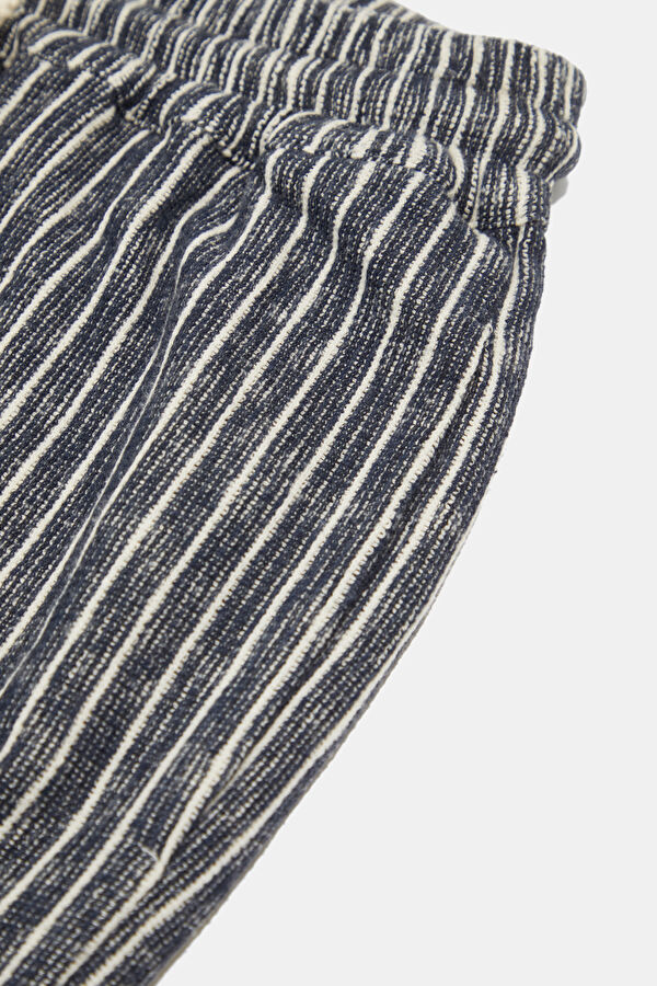Calais Crochet Striped Men's Blue Trousers 4