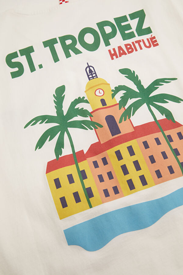 Portland St Tropez Summer Men's White T-Shirt 4