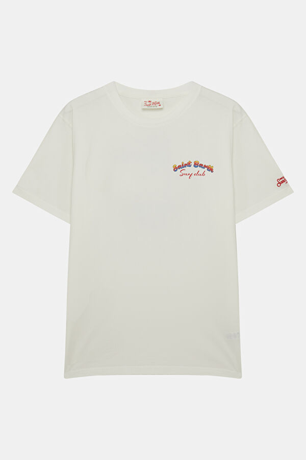 Portland Snoopy Waves Erkek Krem T-Shirt