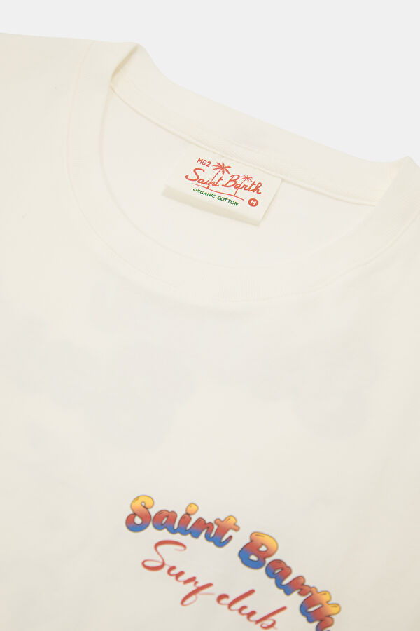 Portland Snoopy Waves Erkek Krem T-Shirt 3