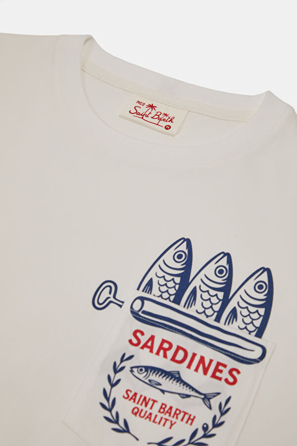 Austin Sardines Men's White T-Shirt 3