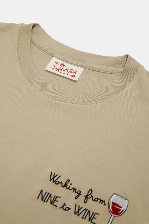 Portofino Nine Wine Men's White T-Shirt 3