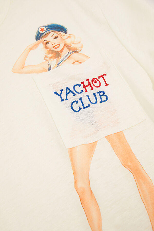 Ecstasea Hot Sailor Erkek Beyaz T-Shirt 4