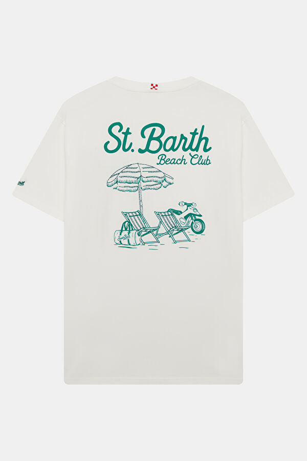 Portland St Barth Beach Erkek Beyaz T-Shirt 2