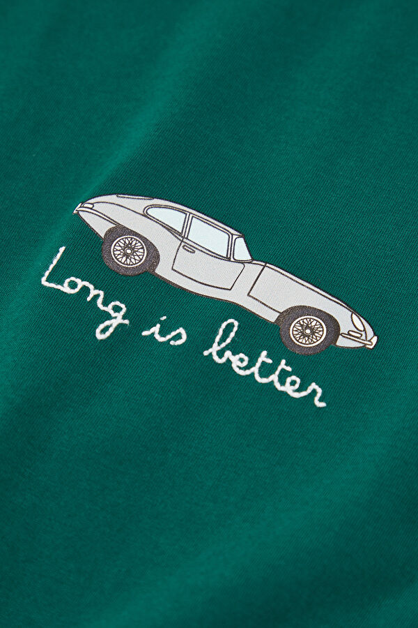 Portofino Long Car Men's Dark Green T-Shirt 4