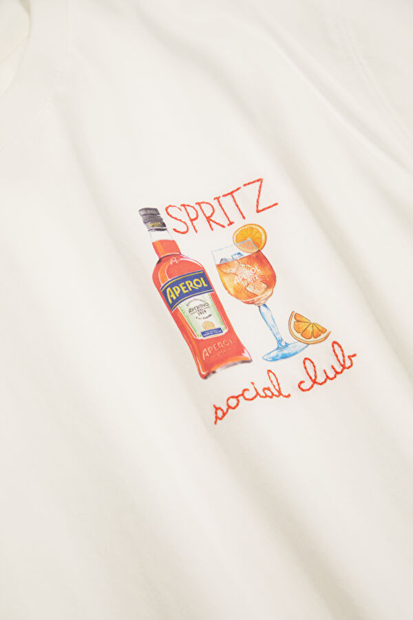Portofino Social Spritz Erkek Beyaz T-Shirt 4
