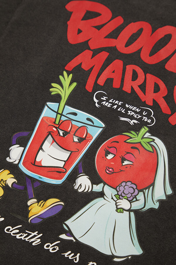 Jack Cpt Bloody Marry Erkek Antrasit T-Shirt 5