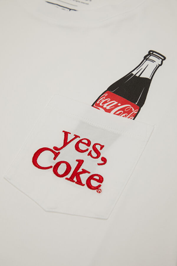 Austin Coca Bottle Erkek Beyaz T-Shirt 4