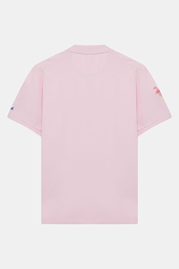 Charles Hibiscus House Pembe Pike Polo Erkek T-Shirt 2