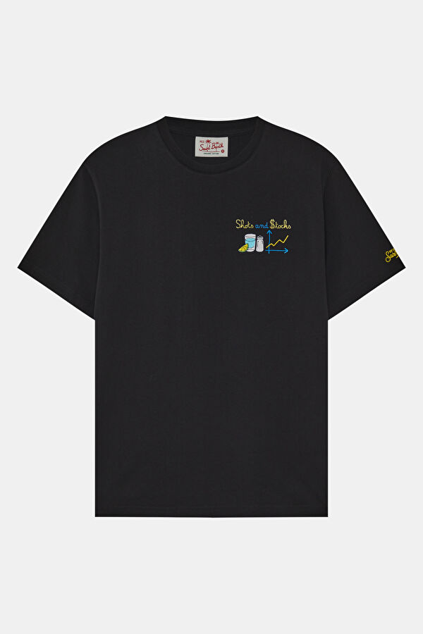 Portofino Shots Stocks Men's Black T-Shirt