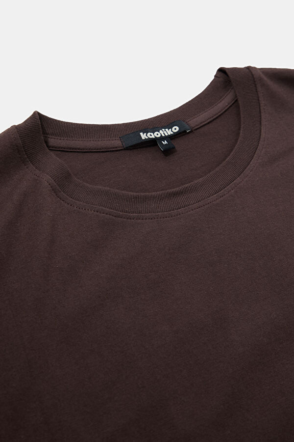 Relax Fit Coffee Crew Neck Printed Men's T-Shirt 6