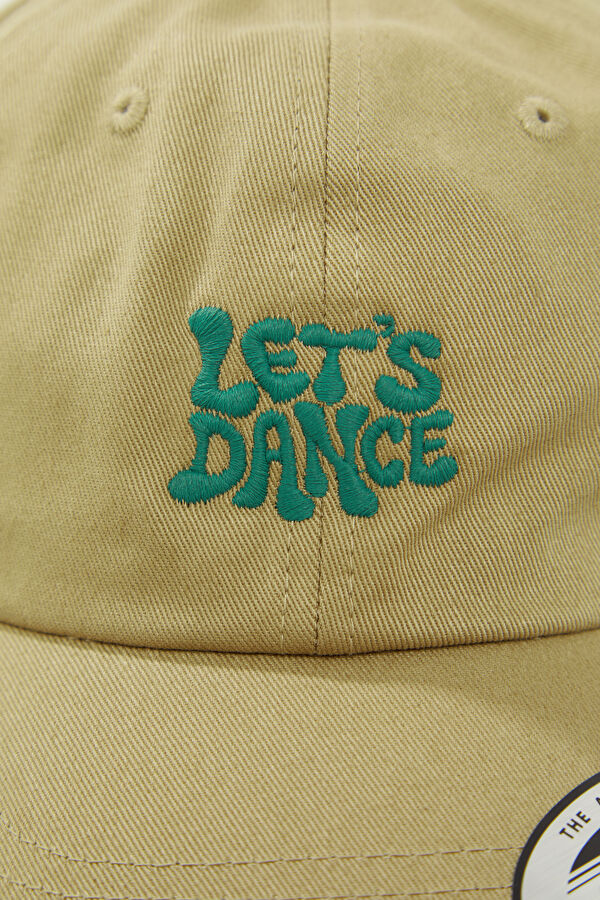 Khaki Embroidered Hat 3