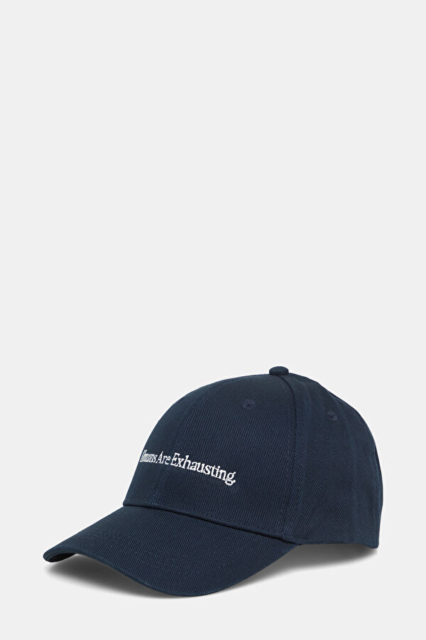 Navy Embroidered Hat