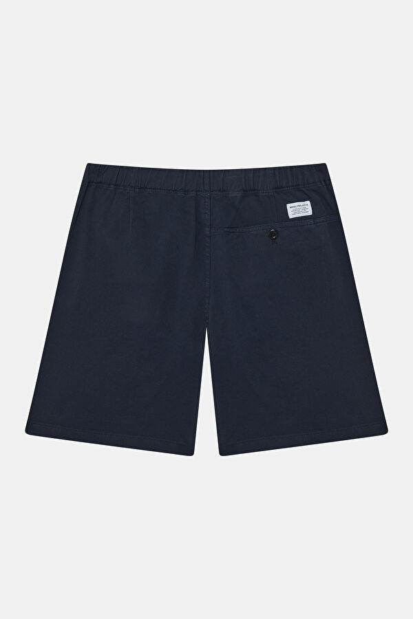 Navy Cotton Elastane Men's Shorts 2