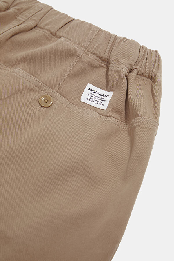 Relax Fit Beige Wide Leg Cotton Elastane Men's Trousers 5