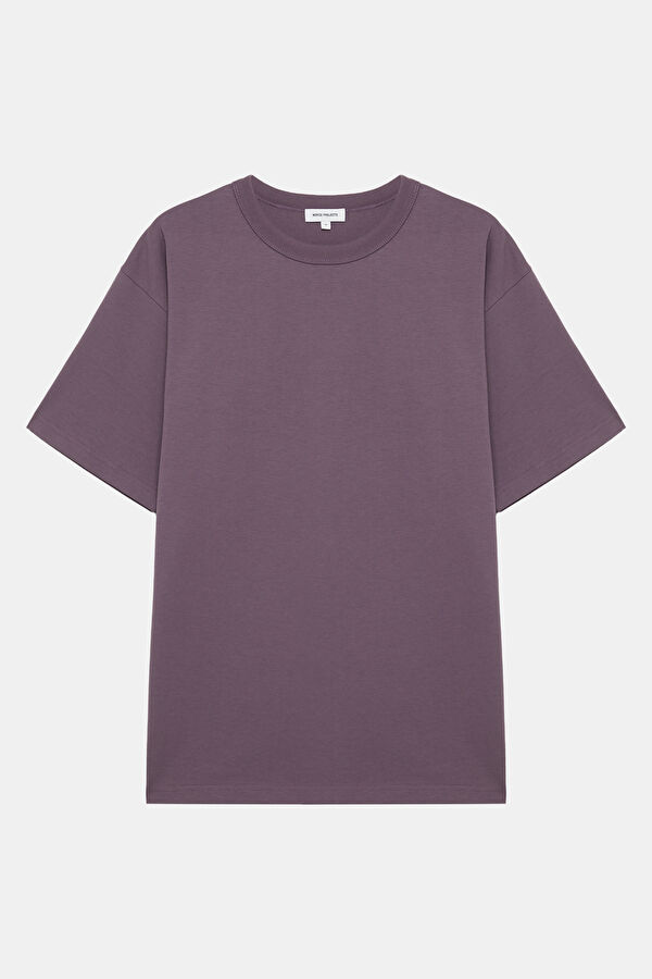 Relax Fit Purple Crew Neck Printed Men's T-Shirt