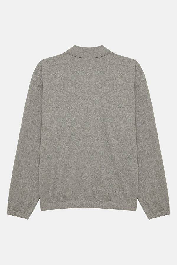 Gri Relax Kalıp Erkek Sweatshirt 2