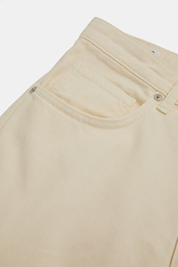 Relax Fit Ecru Wide Leg Men's Trousers 4
