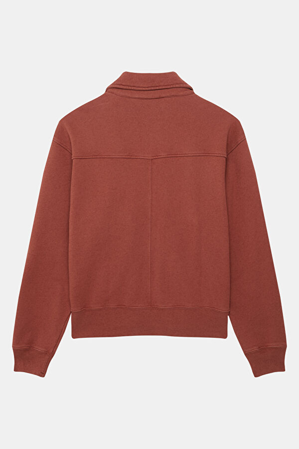Light Red Zippered Cotton/Linen Men's Jacket 2