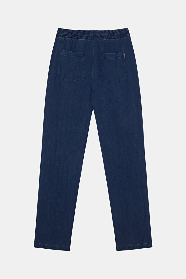 Relax Fit Indigo Wide Leg Trousers 2