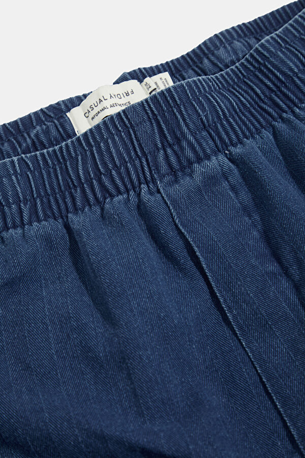 Relax Fit Indigo Wide Leg Trousers 3