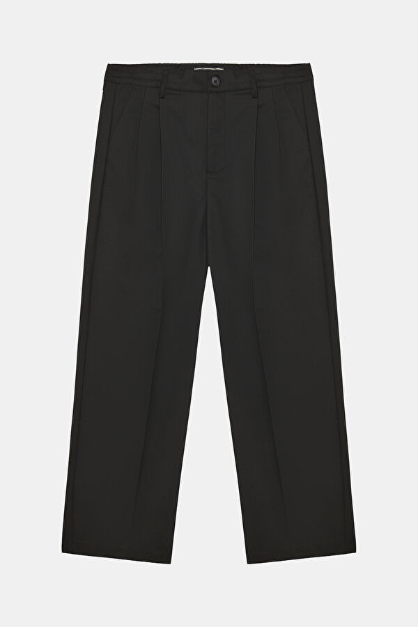 Relax Fit Black Wide Leg Trousers