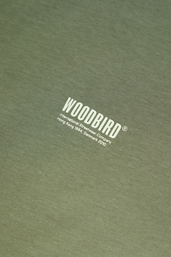 Relax Fit Khaki Crew Neck Printed T-Shirt 4