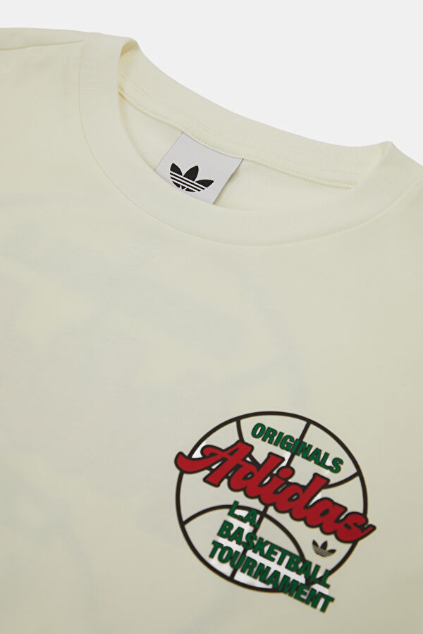 Relax Fit White Crew Neck Printed Men's T-Shirt 3
