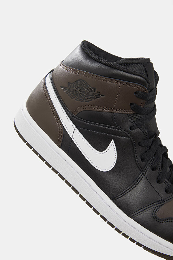 Air Jordan 1 Mid Siyah Erkek Spor Ayakkabı 5
