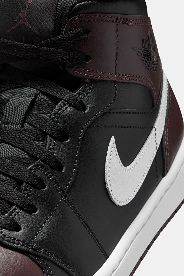 Air Jordan 1 Mid Siyah Erkek Spor Ayakkabı 7