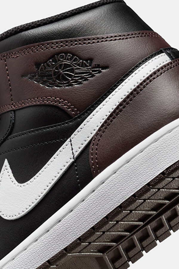 Air Jordan 1 Mid Siyah Erkek Spor Ayakkabı 8