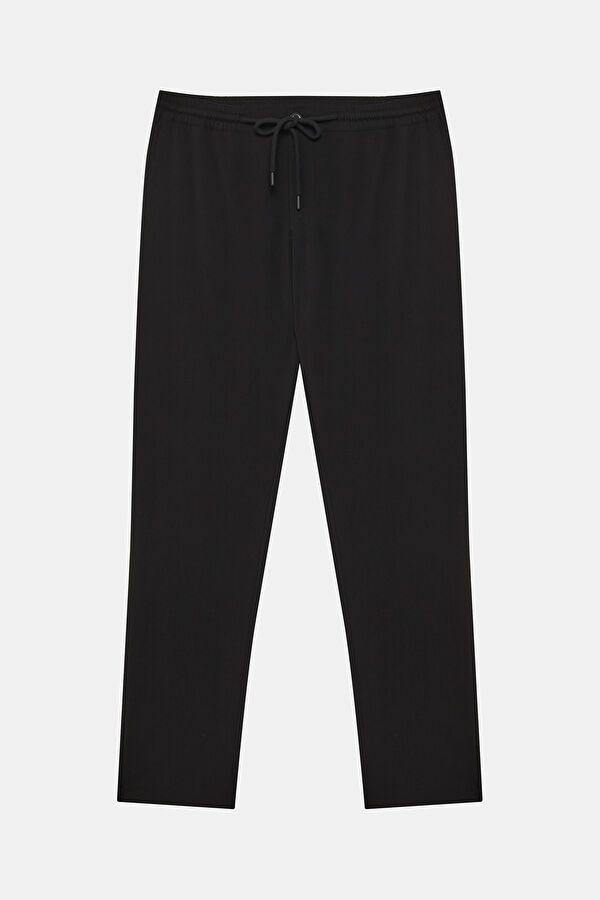 Black Straight Leg Men's Trousers