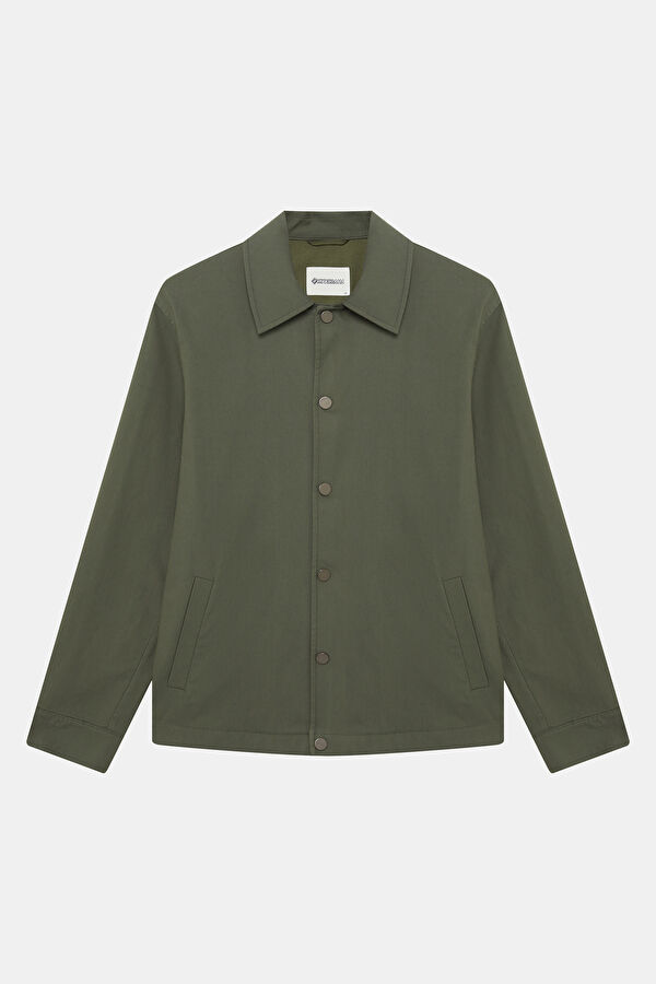 Green Snap Button Men's Jacket
