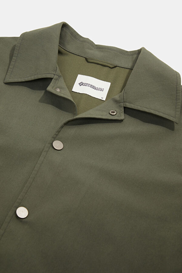 Green Snap Button Men's Jacket 3