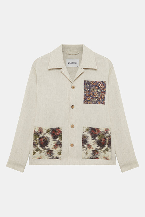 Men's Jacket with Natural Buttons