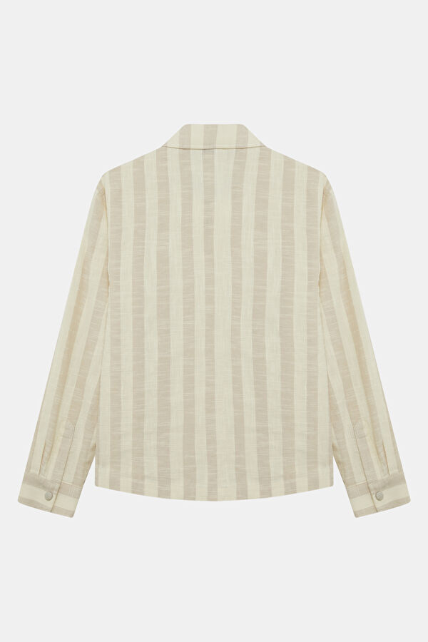 Ecru Zip-Up Men's Jacket 2