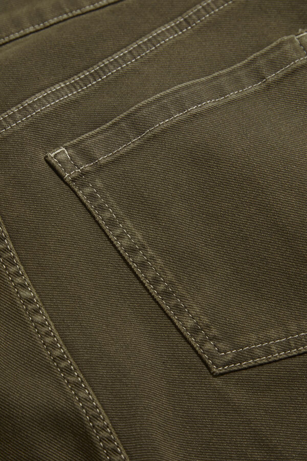 Khaki Wide Leg Trousers 4