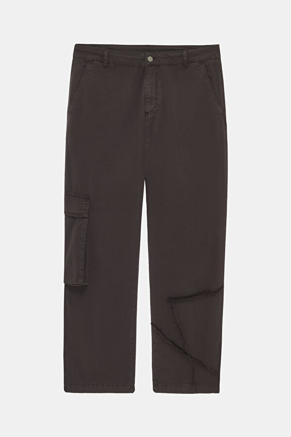 Brown Straight Leg Men's Trousers