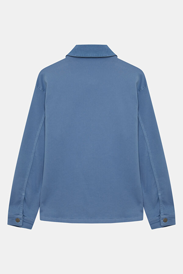 Blue Buttoned Men's Jacket 2