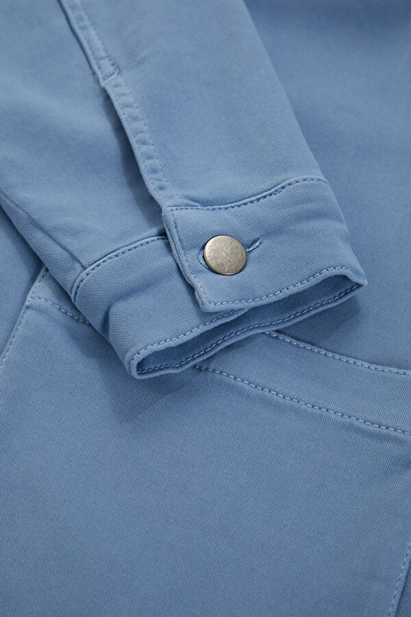 Blue Buttoned Men's Jacket 5