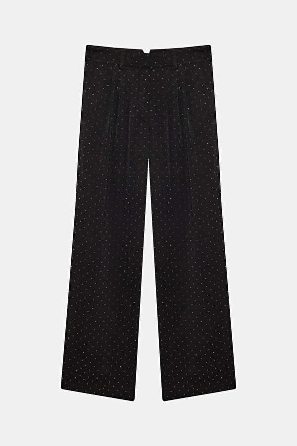 Siyah Wide Leg Kadın Pantolon