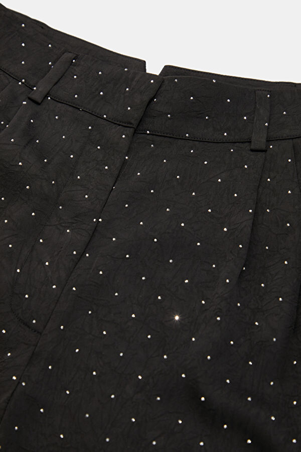 Siyah Wide Leg Kadın Pantolon 3