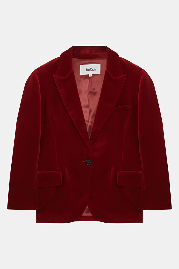 Red Buttoned Women's Jacket